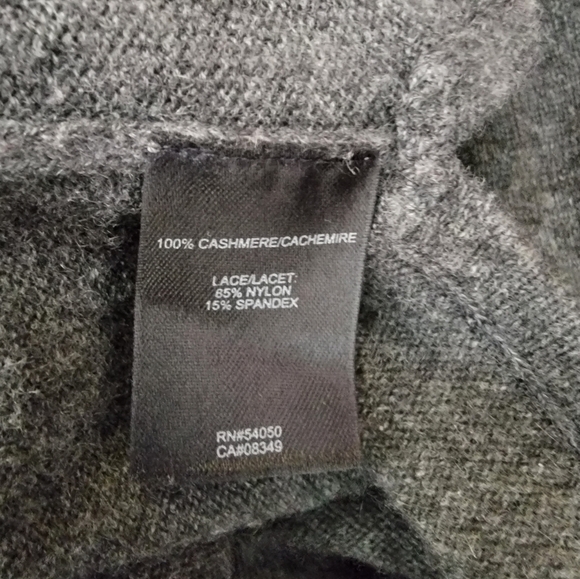 Robert Rodriguez Sz S Cashmere Sweater Thin Crewneck Lace Embroidered Longline - Picture 11 of 12